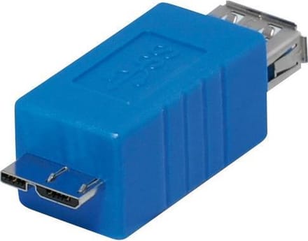 USB Micro B (m) naar USB-A (v) adapter - USB3.0 / blauw
