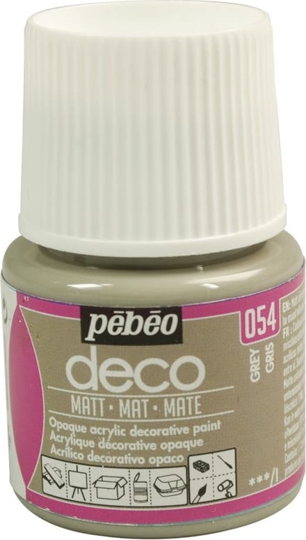 Verf grijs - acryl mat - dekkend - 45 ml - déco - Pébéo