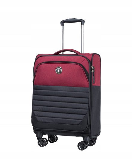 Puccini Malmo Rood Cabinekoffer Zacht Polyester 55cm 35L