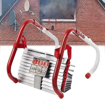 Ontsnappingsladder - Noodladder - Veiligheid thuis - Snel te implementeren - Tot 10 meter - Zilver