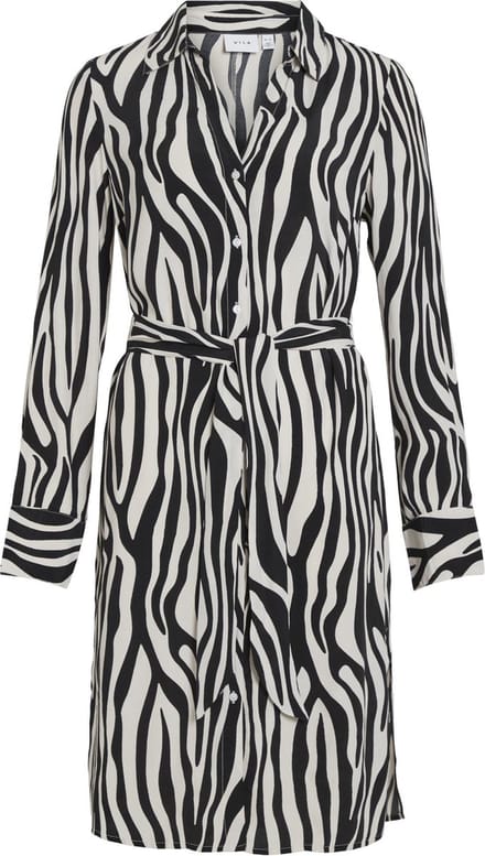 Vila - 14084529 - VIFINI L/S MIDI SHIRT PANTERPRINT DRESS - NOOS
