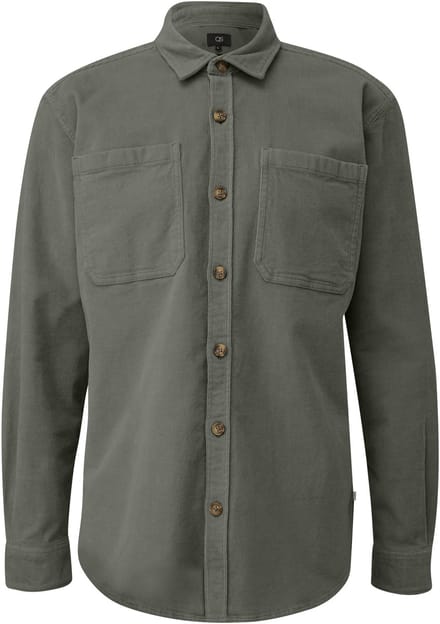 Korte mouwen ribfluweel overshirt met zakken QS