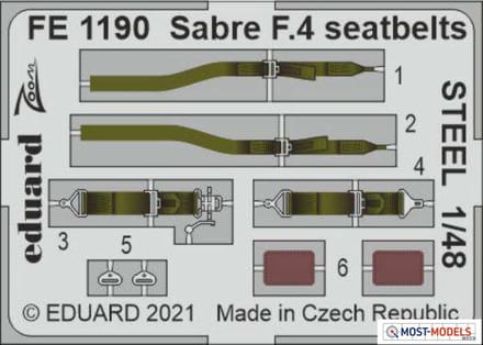 Eduard Modelbouwdecoratie - BIG49295 Accessoires for Sabre F.4 - Photo-etch