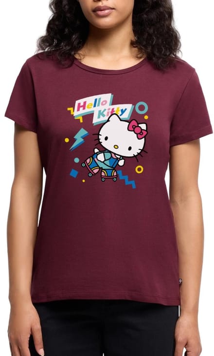 Hello Kitty Jaren 90 Stijlen Met Rolschaatsen Premium T Shirt Dames