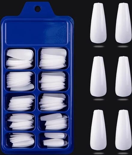 Nepnagels | set van 100 stuks | wit | verschillende maten plaknagels | Sparkolia