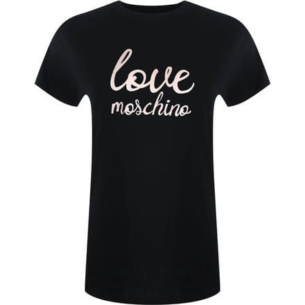 Love Moschino Cursive Logo Zwart T-shirt
