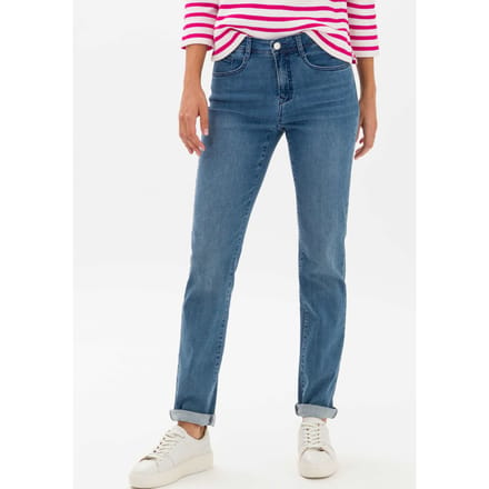 Brax Dames Jeans  Style MARY USED STONE BLUE, denim blauw regular, maat 48