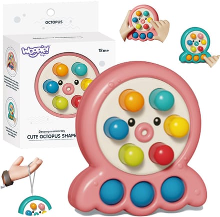 Woopie Arcadespel Stick Mole String Octopus Roze 2in1 - UNI