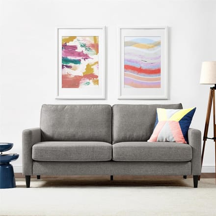 Kaci-Sofa 3-zits - Grijs Linnenlook
