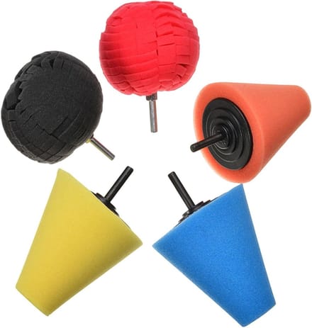 Boor polijstpads - Spons buffers - Auto onderhoud - Herbruikbare set - 5 stuks - Niet gespecificeerd