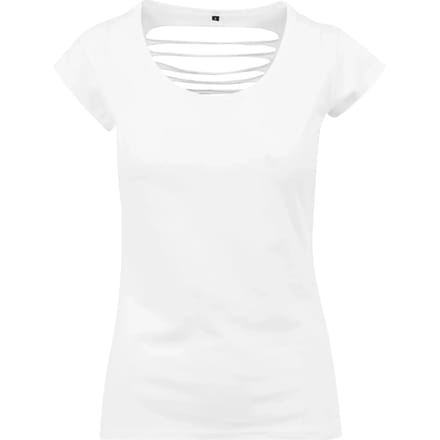 Build Your Brand - Back Cut Dames T-Shirt - White maat M