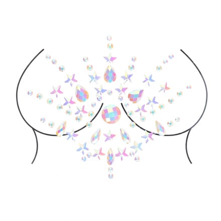 Shots - Ouch! OU856GLO - Body Jewelry Stickers - Chest - Glow in the Dark - Opal