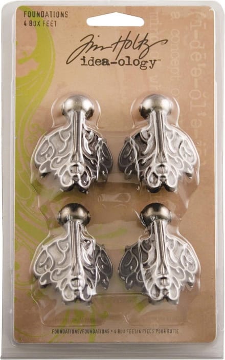 Idea-ology - foundations box feet x4 antique nickel