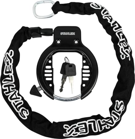 Stahlex Ringslot + Insteekketting 5.5mm X 90cm | Zwart