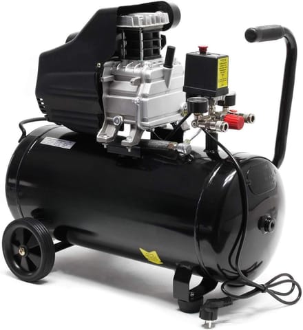 QIN® Compressor 50 Liter - Stille Compressor - Compressor - Zwart - 74cm x 33cm x 77cm