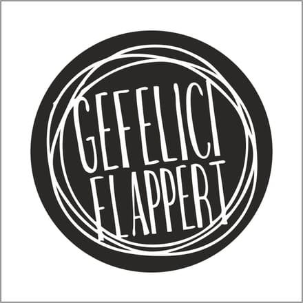Sticker - "Gefeliciflappert" - Etiketten - 47mm Rond - Wit/Zwart - 500 Stuks