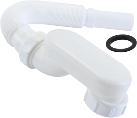Flexibele Afvoer Sifon - Douche Afvoer Bad Afvoer - Badkamer Installatie - Ruimtebesparend Ontwerp - 48-96 cm - Wit
