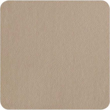ASA Selection Onderzetters - Leather Optic Fine - Stone - 10 x 10 cm - 4 Stuks