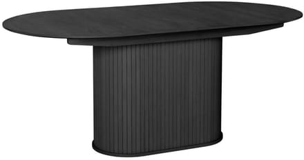 Nordic Home - Amie uitschuifbare eettafel 95x180-230 cm ovaal - zwart