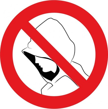 Verboden capuchon te dragen sticker 150 mm
