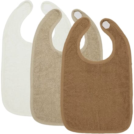Meyco Baby Uni slab - 3-pack - badstof - offwhite/sand/toffee