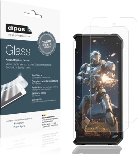dipos – 2x Matte Pantserfolie geschikt voor Energizer P30K Apex | 9H Screenprotector
