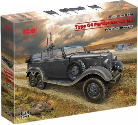 ICM Modelbouwpakket Militaire voertuigen - 35530 Type G4 Partisanenwagen German WWII vehicle with machine gun Plastic - 1:35 - Modelbouw