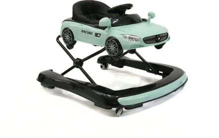 Bo Jungle - Loopstoeltje baby - Loopwagen Walker - Afneembare auto - Verstelbaar - Walker Poppy Green