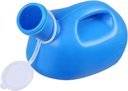 Urinoirfles - Draagbaar toilet - Reizen en kamperen - Lekvrije afsluiting - 2000 ml capaciteit - Transparant