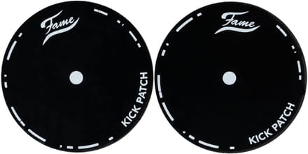 Fame FKPSB-2 Bass Drum Patch Single Black - Accessoire voor drumvellen