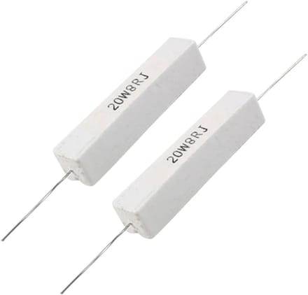 Keramische Weerstand - Cement Weerstand - Elektronica Reparatie - Draadgewonden Constructie - 20W 8 Ohm - Wit
