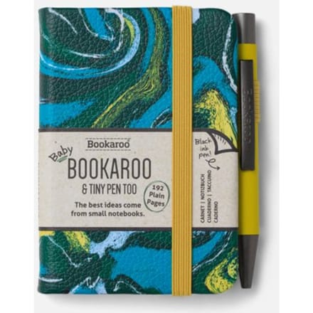 Bookaroo A7 Notebook & Pen - Forest & Chart - Marble