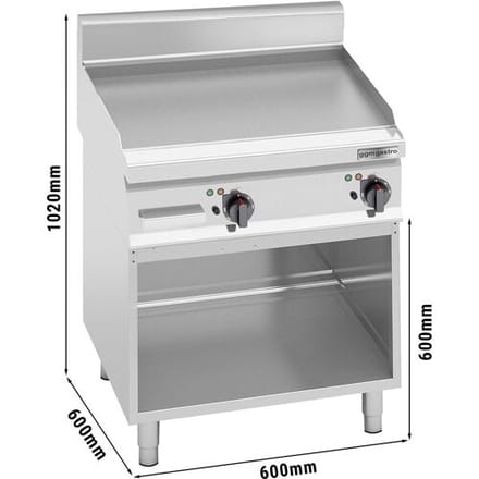 GGM Gastro Elektro Bratplatte - 8 kW - Glatt - inkl. Untergestell