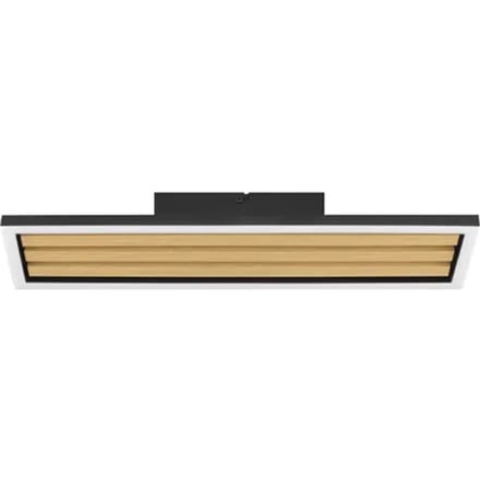 Brilliant Calma - Plafondlamp - LED 20W - 2600lm - 3000K - 3-step dimbaar - Zwart/Hout