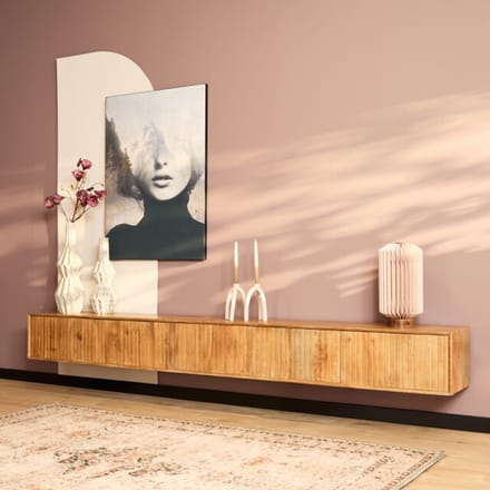 Starfurn zwevend tv meubel madison natural 280 cm