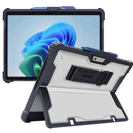 Accezz Tablet Hoes - Geschikt voor Microsoft Surface Pro 11/Microsoft Surface Pro 9/Microsoft Surface Pro 10 - case met stand voor Microsoft Surface - Zwart