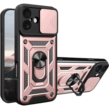 CaseBody Apple iPhone 17 Shield Case met Camera-schuif Roze