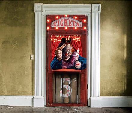 Fiestas Guirca - Deur decoratie Clown ( 80 x 180 cm)