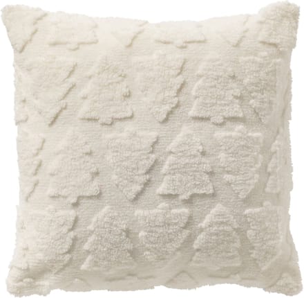 MARE - sierkussen 45x45 cm - kerstbomen - Snow White - wit
