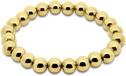 CO88 Collection - 8CB-91345 - stalen kralenarmband vrouwen - 8 mm - goudkleurig