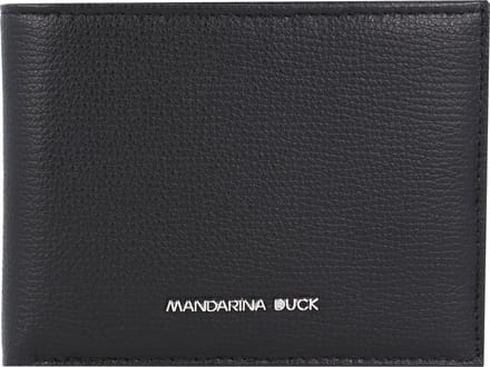 MANDARINA DUCK Leren Portemonnee Mellow Urban Wallet Nero Zwart