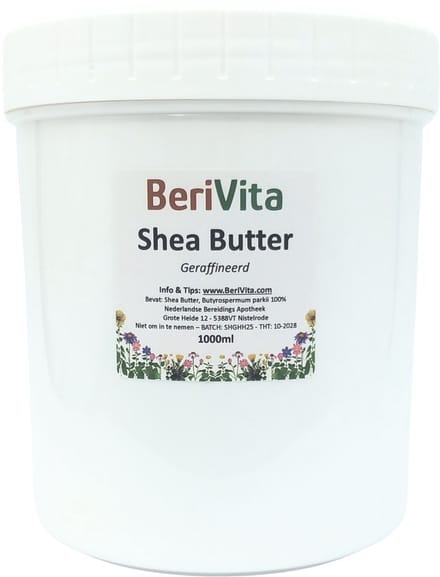 Shea Butter Geraffineerd 1000ml Pot - Pure Shea Boter - Refined Sheabutter Shea Butter Puur Liter Pot - Huid en Haar Butter - 1000ml Ongeraffineerde en Onbewerkte Sheabutter - Shea Boter ± 1kg