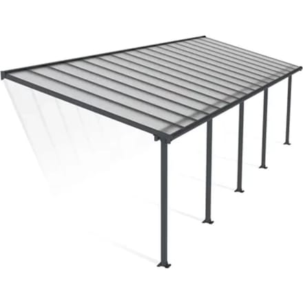 Palram | Canopia - Terrasoverkapping Olympia - Helder - Donkergrijs 980x294cm