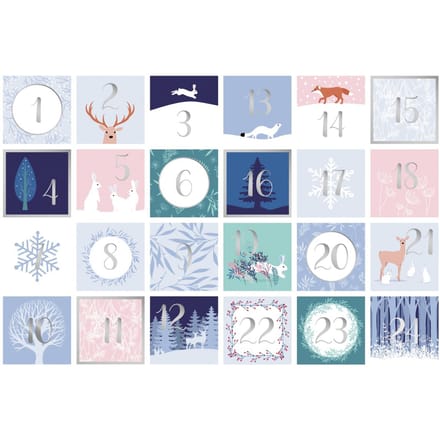 Sticker adventsnummers "Wintermagie"