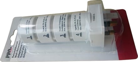 PROMAX 4-voudige reisstekkerset / travel plug set