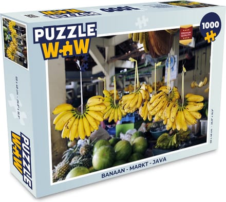 Puzzel Banaan - Markt - Java - Legpuzzel - Puzzel 1000 stukjes volwassenen