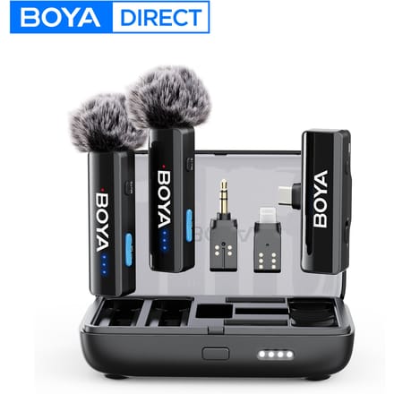 BOYA BOYALINK 2 draadloze lavaliermicrofoon voor iPhone Android DSLR-camera's Smartphone Gaming Youtube Video-opname Streaming