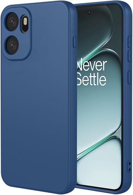 MobyDefend Hoesje - Geschikt voor OnePlus 15R - Matte Siliconen Backcover - Blauw