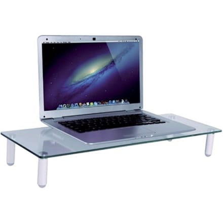 Neomounts NSMONITOR10 Monitorstandaard Hoogte: 8 cm (max) Transparant