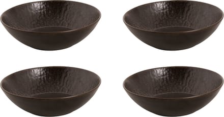 Palmer - Schaal - Kom - Ruston - 17 cm - Bruin - Stoneware - Bordenset - 4 stuks